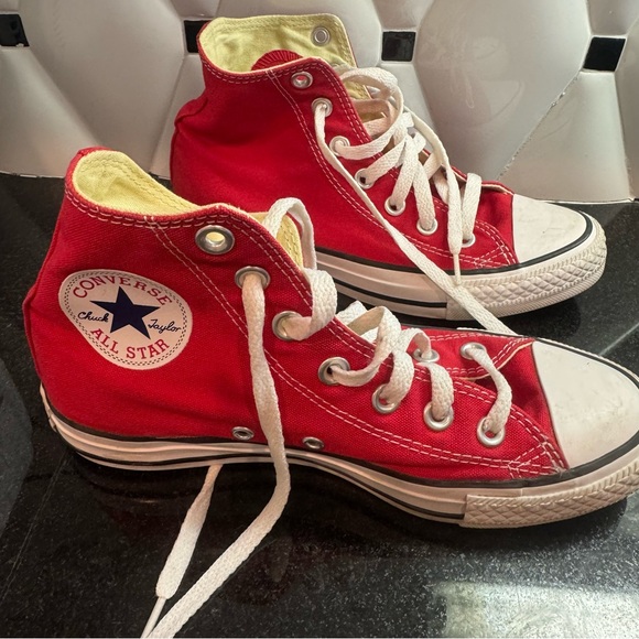 Converse Kids Red High-Top Sneakers - Picture 1 of 5